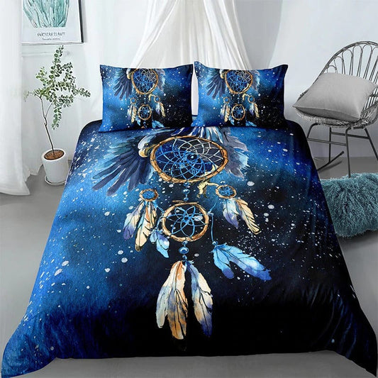 Housse de Couette Attrape Rêve Bleu