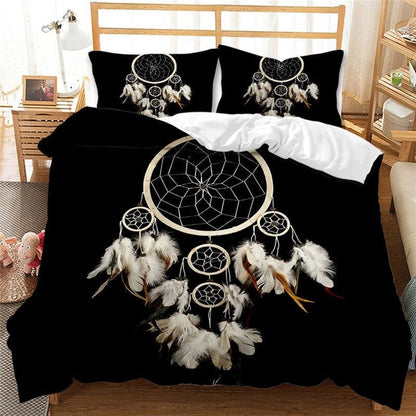 Housse de Couette Attrape Rêve Noir 200x200