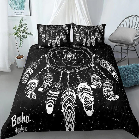 Housse de Couette Attrape Rêve Noir