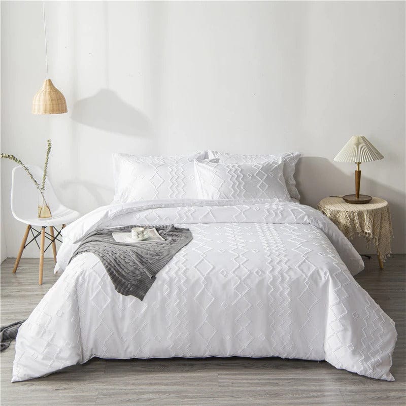 Housse de Couette Blanche Brodée