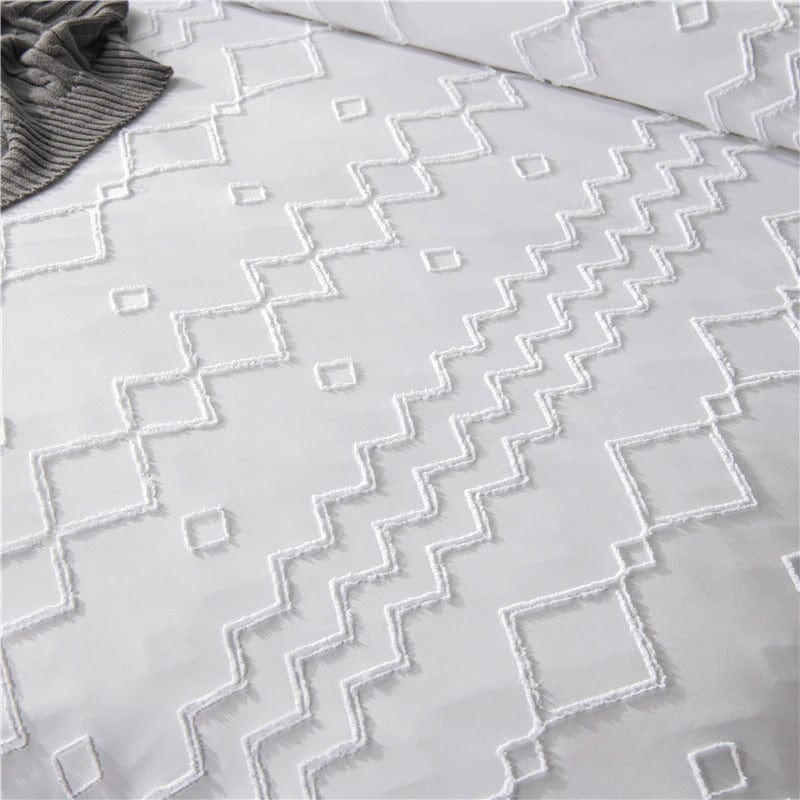 Housse de Couette Blanche Brodée