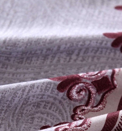 Housse de Couette Blanche et Rouge