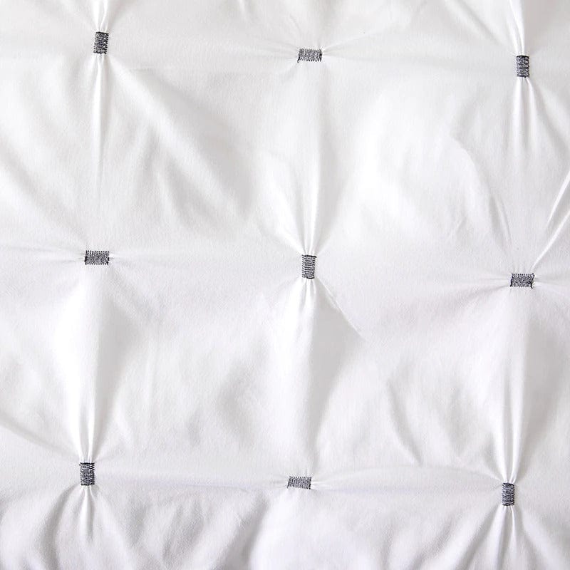 Housse de Couette Blanche Relief