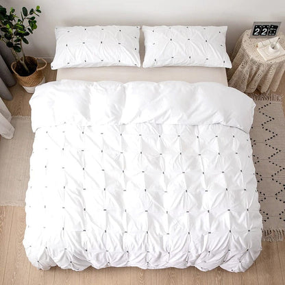 Housse de Couette Blanche Relief