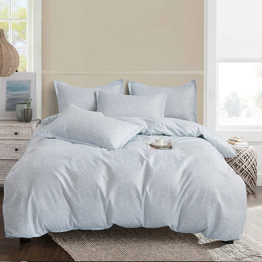 Housse de Couette Bleu Gris