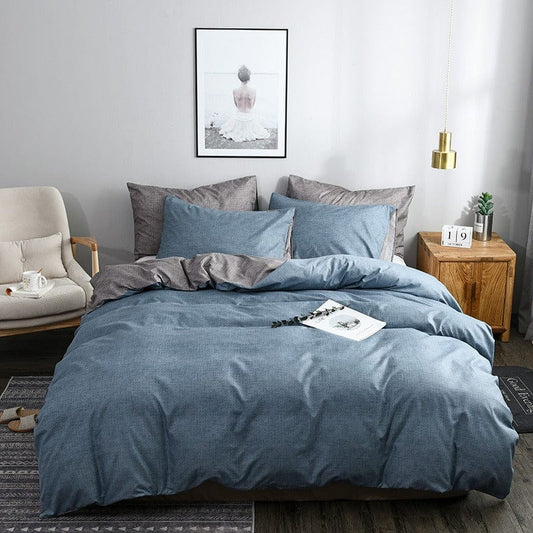 Housse de Couette Bleu Pastel
