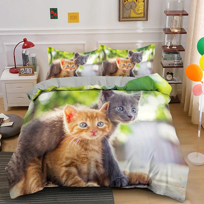 Housse de Couette Chat 3D