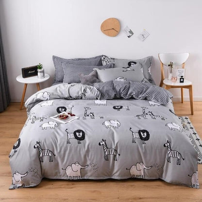 Housse de Couette Enfant Gris