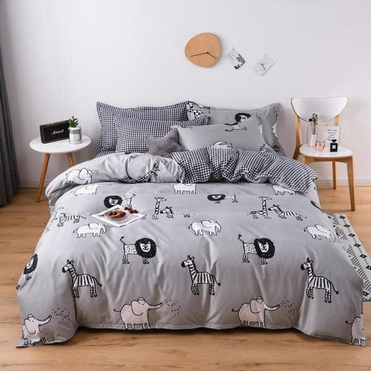 Housse de Couette Enfant Gris