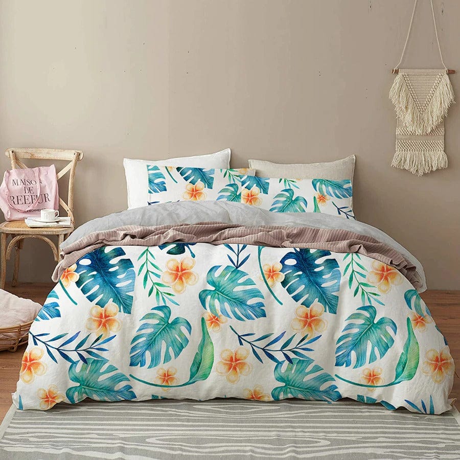 Housse de Couette Feuille Tropical