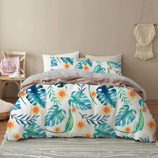 Housse de Couette Feuille Tropical