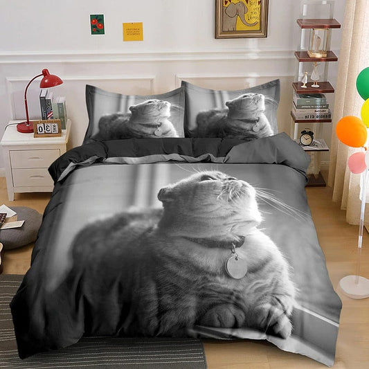 Housse de Couette Fille Chat