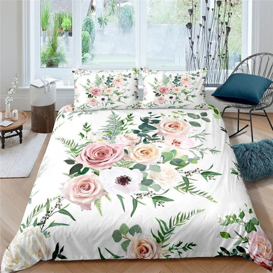 Housse de Couette Fleurs Romantique