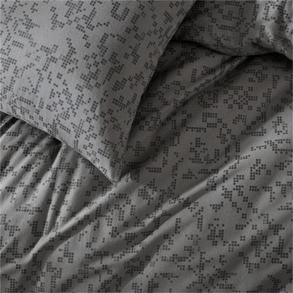 Housse de Couette Géométrique Gris