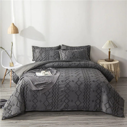 Housse de Couette Gris Anthracite