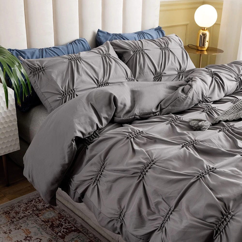 Housse de Couette Gris Argent