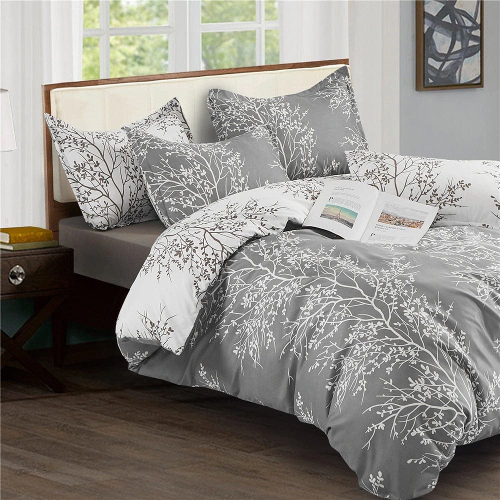 Housse de Couette Grise Motif