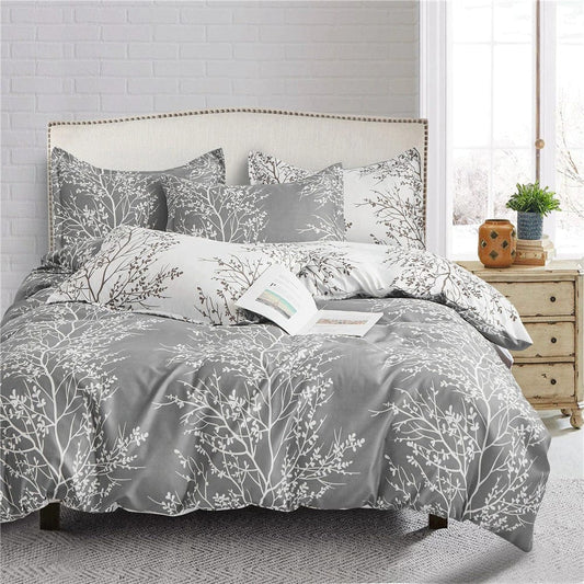 Housse de Couette Grise Motif