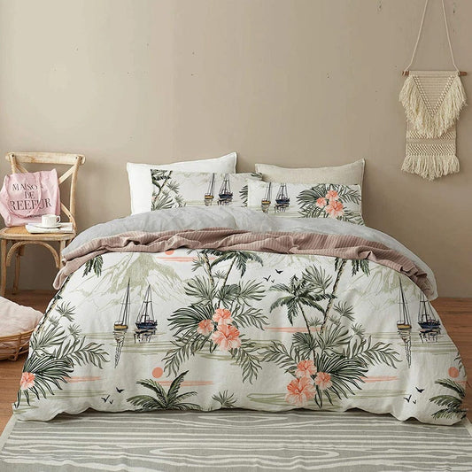 Housse de Couette Imprimé Tropical