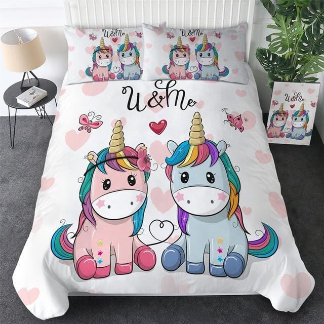 Zeyevan My Little Pony Parure De Lit Pour Enfants Adultes, Ensemble De Housse De Couette Pour Garçons, Ensemble De Literie Avec Taie D'oreiller Double(200x200cm