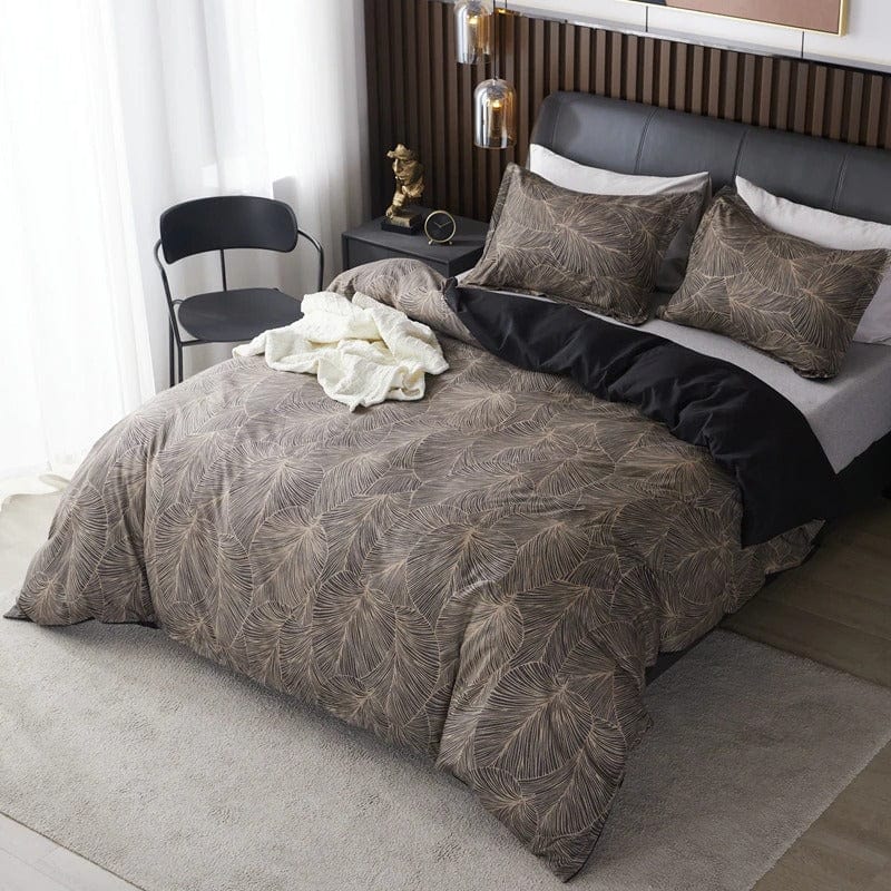 Housse de Couette Marron Foncé