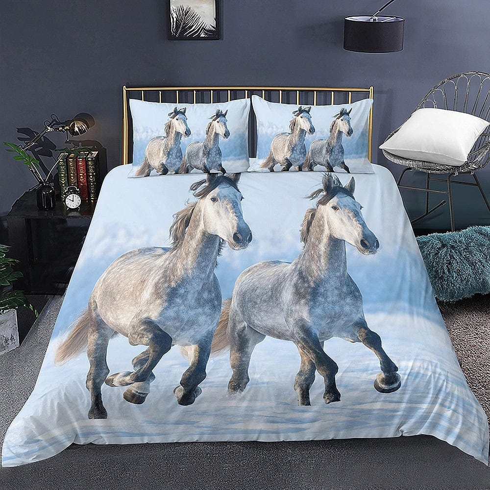 Housse de Couette Motif Cheval 2 Personnes