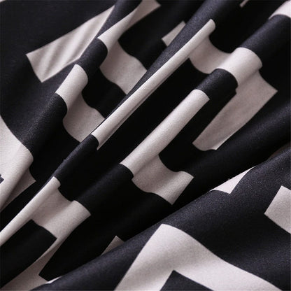 Housse de Couette Noir et Blanc 200x200