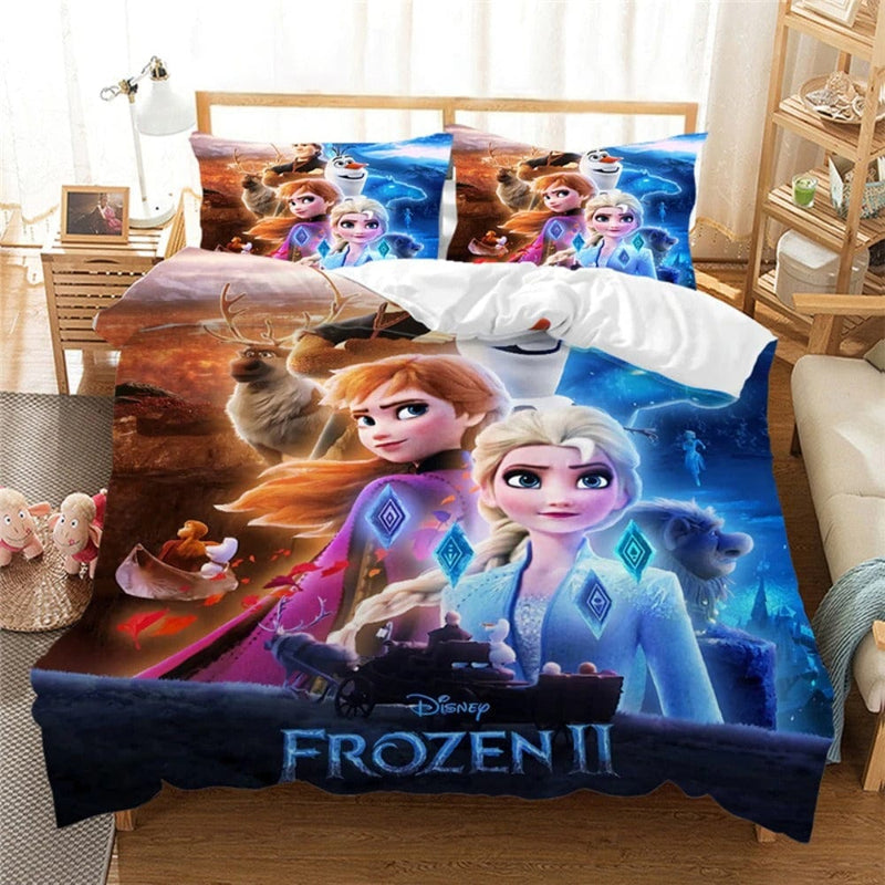Reine Des Neiges Disney - Housse de Couette Enfant - Parure de lit Frozen -  Achat & prix