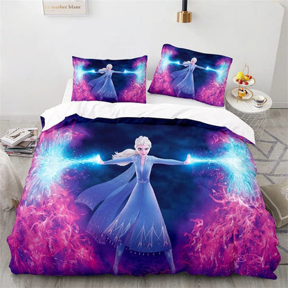 Housse de Couette Reine des Neiges Rose