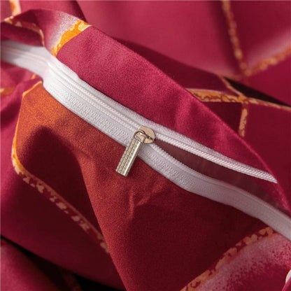 Housse de Couette Rouge Orange