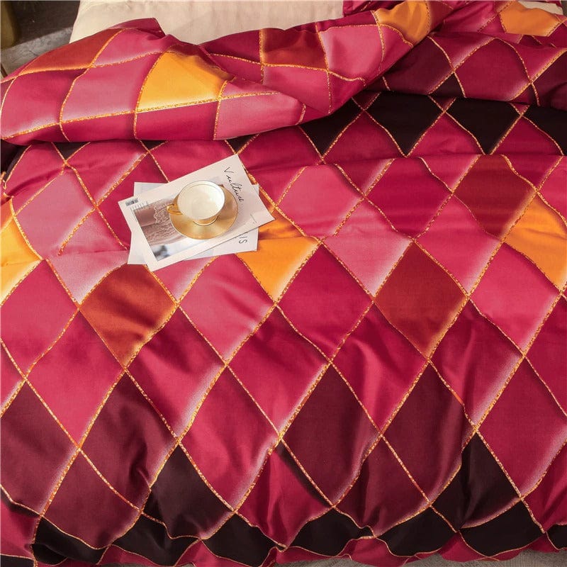 Housse de Couette Rouge Orange