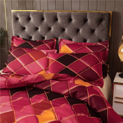 Housse de Couette Rouge Orange