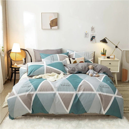 housse de couette scandinave bleu canard