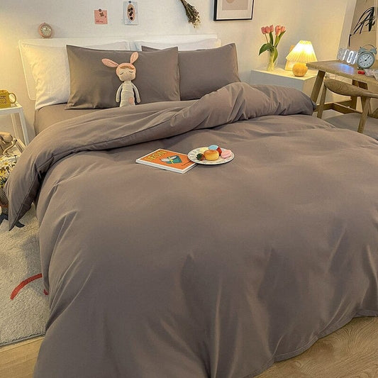 Housse de Couette Unie Grise