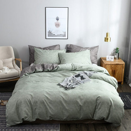 Housse de Couette Vert de Gris